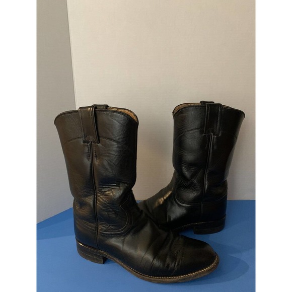 Justin Boots Shoes Justin Black Leather Womens 65c Western Cowboy